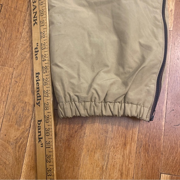 L.L. Bean Mens XL 42”x29” Snow Pants Full Side Zip Quilted Lining  Khaki VTG 70s - Picture 13 of 16